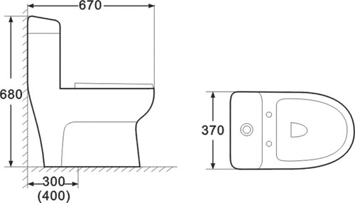 WC monoblocco sifonico 9183