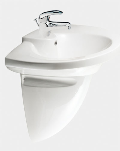 Wash basin with haif pedestal 6042