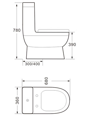 Siphonic yksiosainen wc 9123