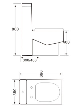 Siphonic yksiosainen wc 9135