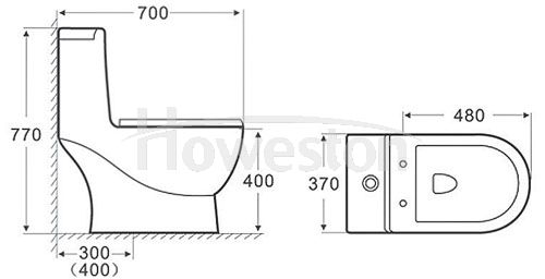 Siphonic de una sola pieza baño 9138