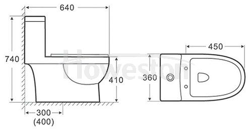 Siphonic de una sola pieza baño 9139