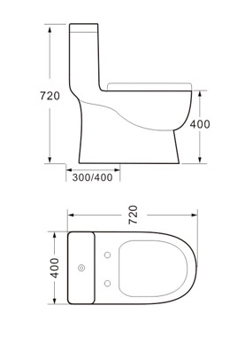 Siphonic yksiosainen wc 9145