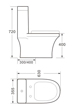 WC monobloc siphonique 9147